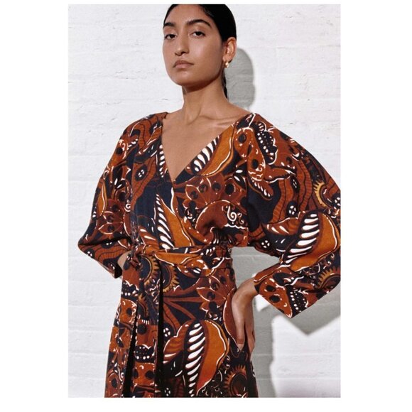 NWT MARA HOFFMAN Agnella Maxi Wrap Dress - Picture 3 of 15